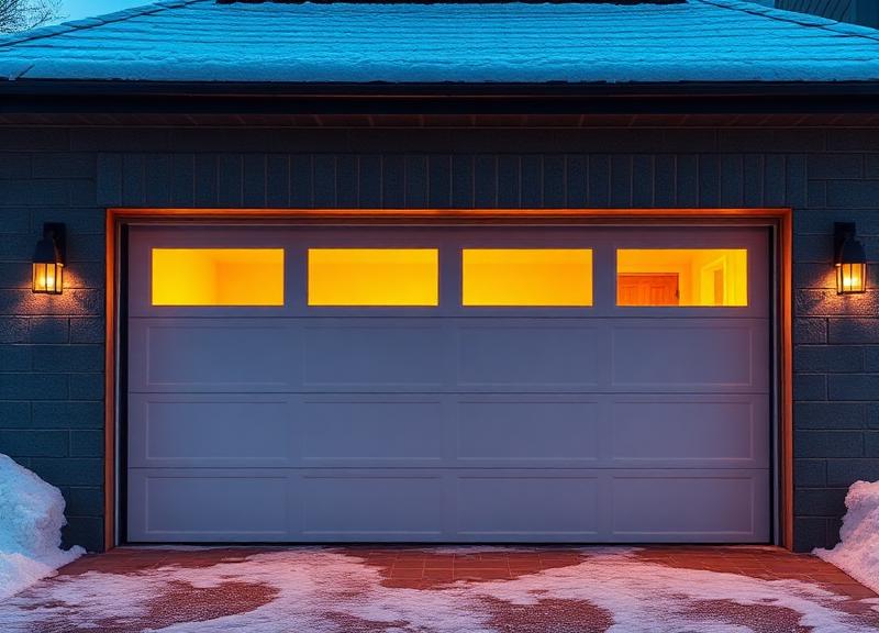 Energy efficient insulated garage door