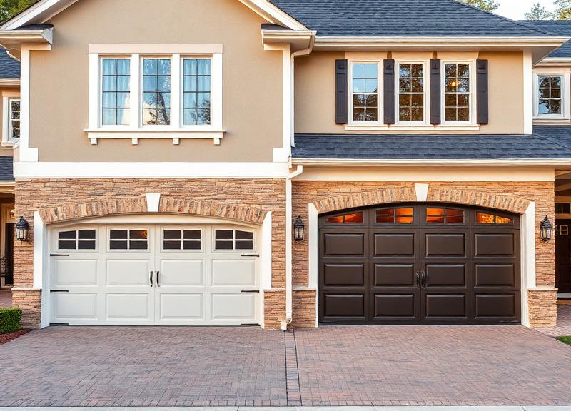 Beautiful home with matching garage door styles
